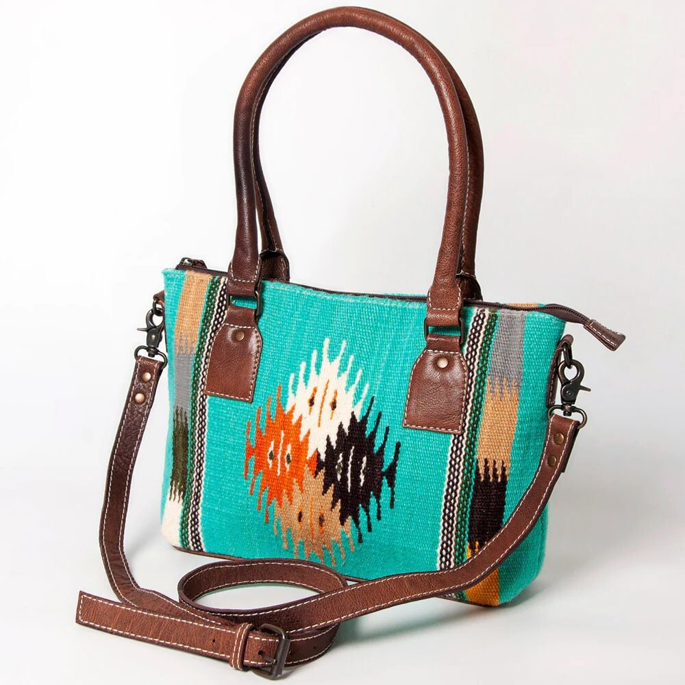 Leather Western Purse, Cowhide Purse, Saddle Blanket Purse, American Darling Purse, Serape Purse, Western Purse, Leather Shoulder Bag