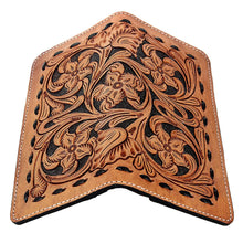 Load image into Gallery viewer, Western Hand Tooled Leather Wallet Purse, Western Buck Stitch Wallet, Leather Crossbody Purse, Genuine Leather Bag, Genuine Cowhide Bag
