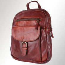 Load image into Gallery viewer, Leather Backpack Women, Leather Backpack Purse, Leather Backpack, Western Purse, Small Leather Backpack, Cowhide Backpack, Cowhide Purse
