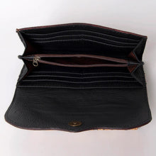 Load image into Gallery viewer, Western Hand Tooled Leather Wallet Purse, Leather Crossbody Purse, Genuine Leather Bag, Genuine Cowhide Bag, Western Purse, Luxury Wallet
