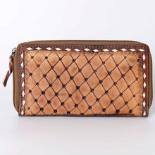 Load image into Gallery viewer, Western Hand Tooled Leather Wallet Purse, Leather Crossbody Purse, Genuine Leather Bag, Genuine Cowhide Bag, Western Purse, Luxury Wallet
