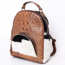 Load image into Gallery viewer, Leather Backpack Women, Leather Backpack Purse, Leather Backpack, Western Purse, Small Leather Backpack, Cowhide Backpack, Cowhide Purse
