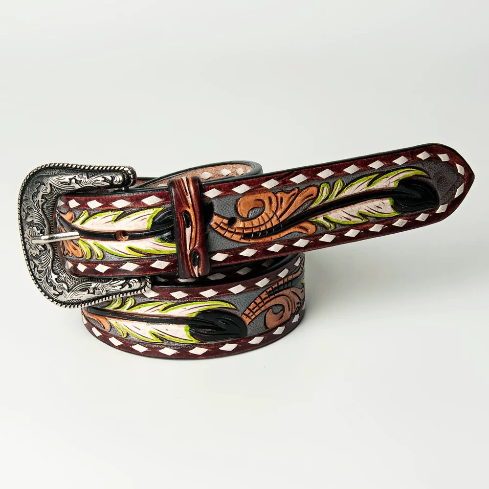 Sawatch Range Hand Tooled Leather Belt - Shop Dodi Jo's