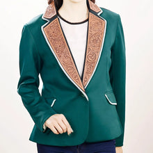 Load image into Gallery viewer, Western Leather Jacket, Western Sport Jacket, Womens Blazer, American Darling Blazer, Womens Suit Jacket, Womens Denim Coat
