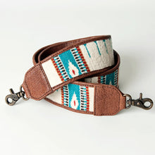 Load image into Gallery viewer, Western Hand Tooled Leather Purse Strap, Cowhide Purse Strap, American Darling Leather Purse Strap, Genuine Cowhide Strap
