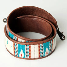 Load image into Gallery viewer, Western Hand Tooled Leather Purse Strap, Cowhide Purse Strap, American Darling Leather Purse Strap, Genuine Cowhide Strap
