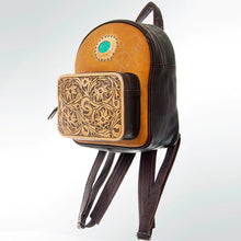 Load image into Gallery viewer, Leather Backpack Women, Leather Backpack Purse, Leather Backpack, Western Purse, Small Leather Backpack, Cowhide Backpack, Cowhide Purse
