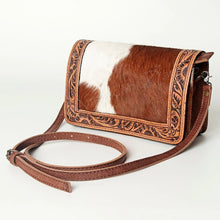 Load image into Gallery viewer, Western Leather Purse, Western Purse, Cowhide Purse, Hair On Purse, Genuine Cowhide, Cowgirl Purse, Leather Fringe

