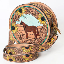 Load image into Gallery viewer, Cooper Springs Western Leather Canteen Crossbody Purse
