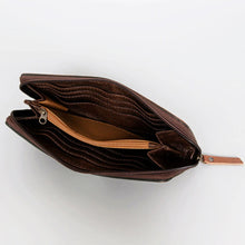 Load image into Gallery viewer, Western Hand Tooled Leather Wallet Purse, Leather Crossbody Purse, Genuine Leather Bag, Genuine Cowhide Bag, Western Purse, Luxury Wallet
