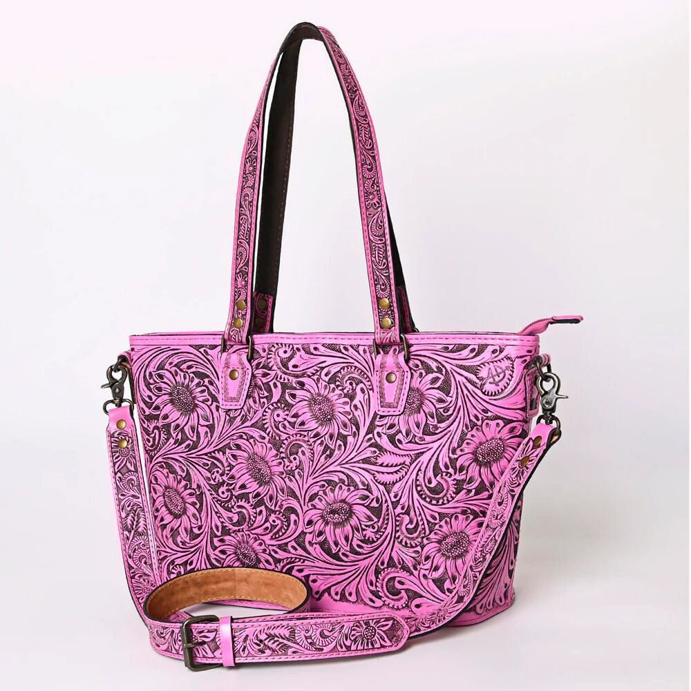 Pink Skies Hand Tooled Leather Purse Shop Dodi Jo's