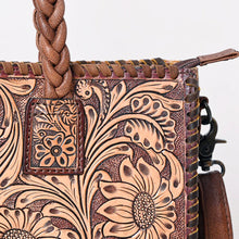 Load image into Gallery viewer, Western Purse, Tooled Leather Purse, Conceal Carry Purse, Cowhide Purse, Genuine Leather Purse, Western Crossbody Purse, Laptop Bag
