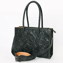 Load image into Gallery viewer, Western Hand Tooled Leather Purse, Conceal Carry Purse, Cowhide Purse, Genuine Leather Purse, Western Crossbody Purse, Leather Fringe
