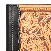 Load image into Gallery viewer, Hand Tooled Leather Portfolio, Leather Padfolio, Leather Legal Pad Portfolio, Leather Legal Pad Notebook, Tooled Leather Portfolio Envelope
