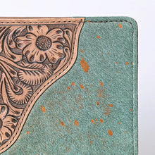 Load image into Gallery viewer, Hand Tooled Leather Portfolio, Leather Padfolio, Leather Legal Pad Portfolio, Leather Legal Pad Notebook, Tooled Leather Portfolio Envelope
