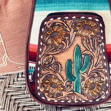 Load image into Gallery viewer, Leather Sling Bag Women, Leather Sling Backpack Purse, Leather Backpack, Western Purse, Serape Saddle Blanket Sling Purse
