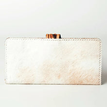 Load image into Gallery viewer, Western Leather Wallet , Hand Tooled Leather Wallet, Hair On Cowhide Wallet, Womens Leather Wallet, Genuine Leather Wallet
