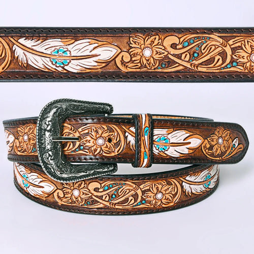 Womens Western Hand Tooled Leather Belt, Rodeo Belt, Embossed Leather Belt, Western Belt, Cowboy Belt, Cowgirl Belt, Handmade Leather Belt