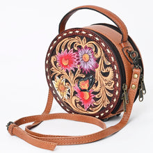 Load image into Gallery viewer, Spring Blooms Western Leather Canteen Purse
