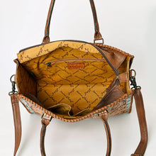 Load image into Gallery viewer, Park Hill Western All Tooled Leather Shoulder Tote Bag
