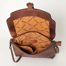 Load image into Gallery viewer, Western Hand Tooled Leather Purse, Western Tote Bag, Conceal Carry Purse, Cowhide Purse, Genuine Leather Purse, Western Crossbody Purse
