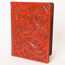 Load image into Gallery viewer, Hand Tooled Leather Portfolio, Leather Padfolio, Leather Legal Pad Portfolio, Leather Legal Pad Notebook, Tooled Leather Portfolio Envelope
