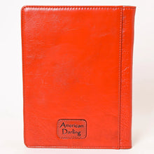 Load image into Gallery viewer, Hand Tooled Leather Portfolio, Leather Padfolio, Leather Legal Pad Portfolio, Leather Legal Pad Notebook, Tooled Leather Portfolio Envelope
