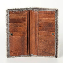 Load image into Gallery viewer, Western Leather Wallet, Genuine Hair On Cowhide Wallet, Womens Leather Wallet, Genuine Leather Wallet
