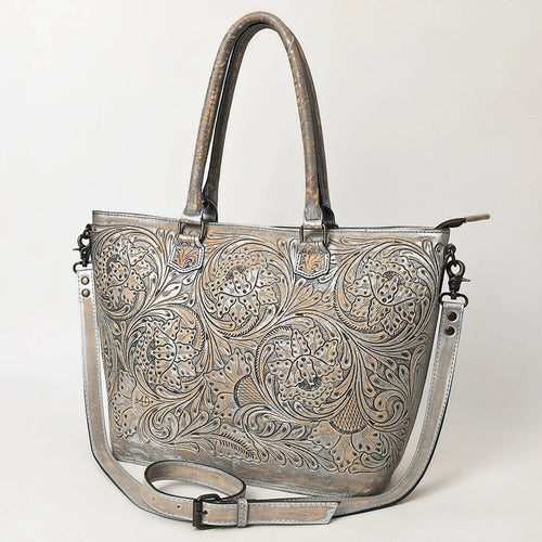 Western Hand Tooled Leather Purse, Conceal Carry Purse, Western Tote Bag, Genuine Cowhide Western Crossbody Purse, Leather Shoulder Bag