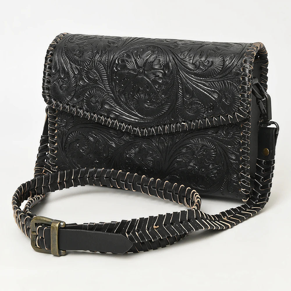 Hand Tooled Leather Crossbody Purse, Western Purse, Western Tote Bag, Conceal Carry Purse, Cowhide Leather Purse, Western Crossbody Purse