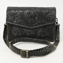 Load image into Gallery viewer, Hand Tooled Leather Crossbody Purse, Western Purse, Western Tote Bag, Conceal Carry Purse, Cowhide Leather Purse, Western Crossbody Purse
