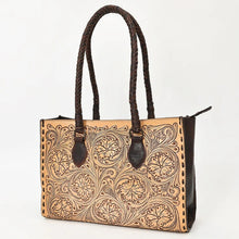 Load image into Gallery viewer, Western Hand Tooled Leather Purse, Western Leather Tote Bag, Western Leather Shoulder Bag, Handmade Leather Purse

