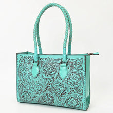 Load image into Gallery viewer, Western Hand Tooled Leather Purse, Western Leather Tote Bag, Western Leather Shoulder Bag, Handmade Leather Purse
